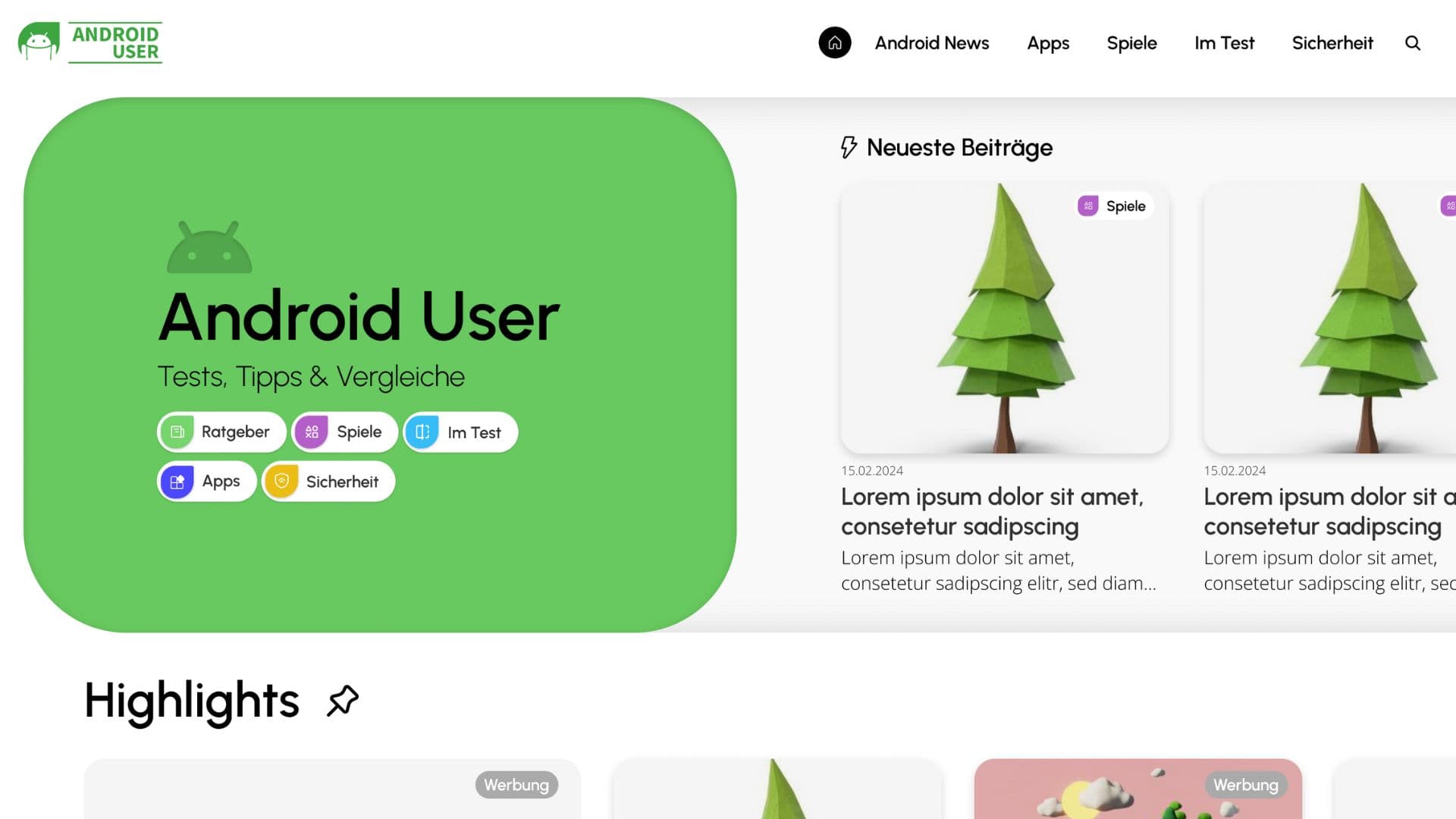 Android-User: WordPress Theme